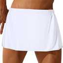 Men Boys Soft Wearable Bath Towel Short Pants Adjustable Mircofiber Towel Blanket Bathroom Pool Beach Spa Bathing Shower Cover Up Wrap Around Towel with Snap Closure (White,11.8)