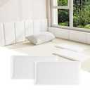 3D Anti-Collision Wall Padding for Kids, White Peel and Stick Headboard Pack of 6 Panels Sized 7.8" x 15.7", Self-Adhesive Panels for Bedroom/Living Room Upholstered Wall
