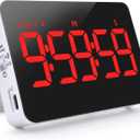 PERSUPER Digital Timer Kitchen Timer Count Down Up Rechargeable Kitchen Gadgets Vibration Mode Adjustable Volume and Brightness LED Display Time Management for Cook, Desk, Kids Adults Study Teaching