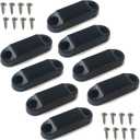 CALPALMY (4 Pairs) Magnetic Baggage Door Catch and Holder Kit - Black RV Storage Door Latch Perfect Alternative for Plastic Spring Clips for Use in Campers and Motor Homes