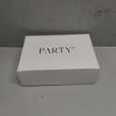 PARTY Women's Fashion Sneaker Lace Up Low Top Comfortable Cushioned Walking Shoes,Podcast,Silver Met, Size 8