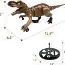 Remote Control Dinosaur Toys for Kids 3-5, 5-7, 8-12, 10-12, Electronic RC T Rex Dino Robot Toy for Boys, Top Christmas & Birthday Gifts for 6 7 8 9 10 11 & 12 Year Old Boys (Mocha Flex Rex)