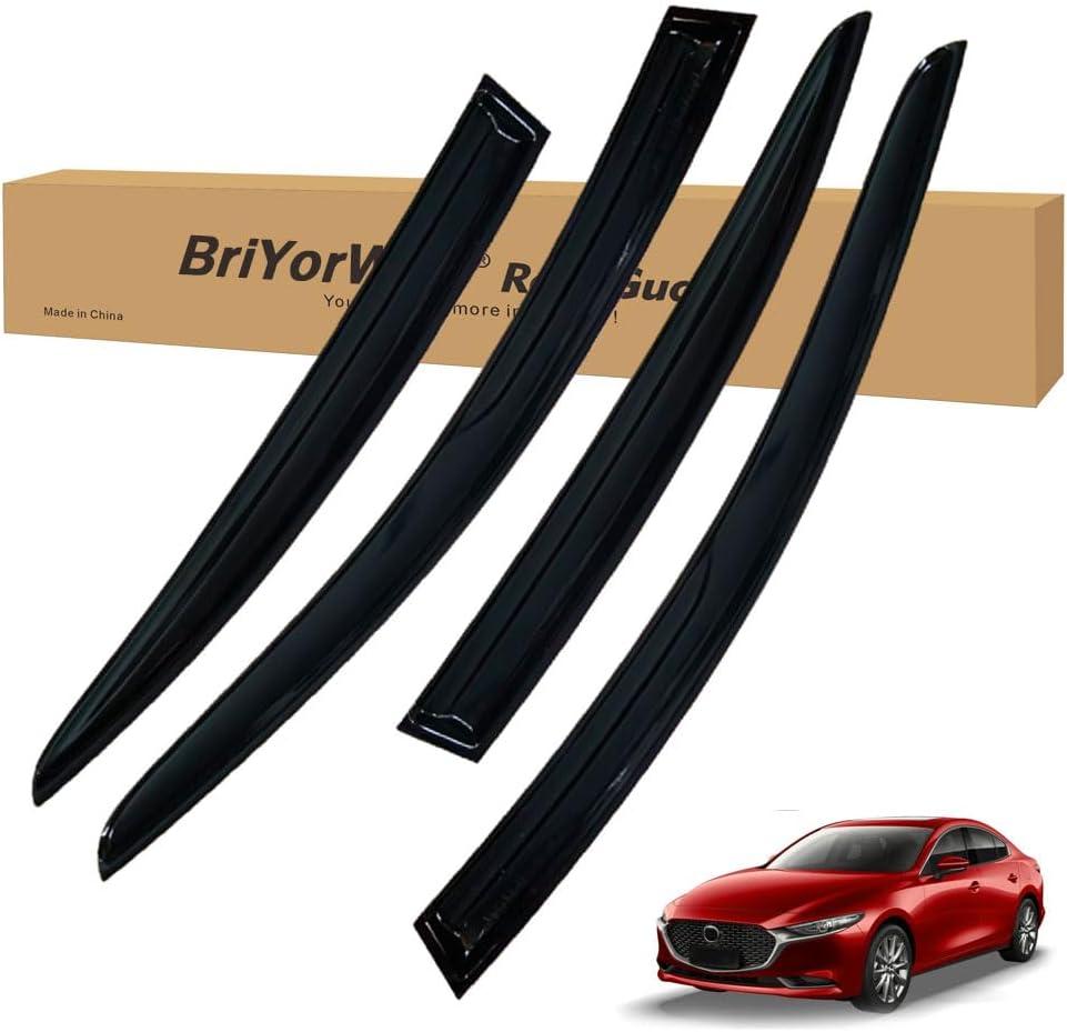 Vent Shades Rain Guards for Mazda 3 Sedan 2019 2020 2021 2022 2023 2024 2025 Accessories, for Mazda 3 Sedan Window Deflectors Window Visors
