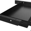 Large Under Desk Mounted Sliding Drawer with Pencil Tray and 60 Degree Tilt Panel to Pull Out, 22'' Long & 13'' deep Large Storage Organizer for Sit Stand Workstation