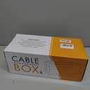 Bamboo Cable Management Box, Large Cord Organizer Box Cable Box to Hide Wires & Power Strips for Desktop Storage Cord Holder for Office Home,No Assembley Required (All Black, Large)