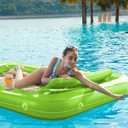 Inflatable Tanning Pool Lounger Float - Jasonwell 4 in 1 Sun Tan Tub Sunbathing Pool Lounge Raft Floatie Toys Water Filled Tanning Bed Mat Pad for Adult Blow Up Kiddie Pool Kids Ball Pit Pool (KR-XXL)