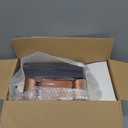 Festiva 350Pcs Rose Gold Plastic Plates - Clear Rose Gold Disposable Dinnerware Sets for 50Guests include 100 Plates 50 Cups 50Plastic Cutlery 50Napkins for Christmas Party&Wedding&Mother's Day