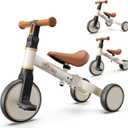 EveStone 5-in-1 Toddler Bike, Kids Balance Bike & Ride-On Tricycle for 18 Months to 4 Years, Outdoor and Indoor Gift Bike for 1-3 Year Old, Birthday Present Toy for Boys & Girls, White