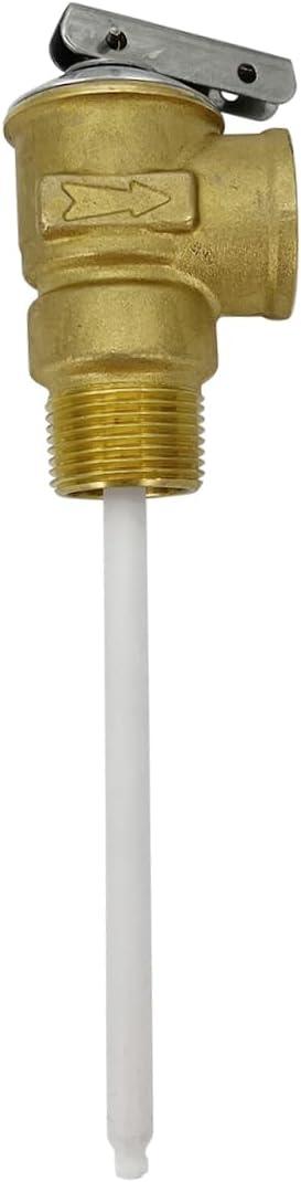 Long Term Temperature and Pressure Relief Valve Automatic with Extension Probe and Lever,3/4"NPT Pressure Relief Valve,All brass body.