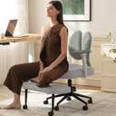 AreShark Criss Cross Office Chair with Armrest Wheels & Stretchable Rotating Footrest, Ergonomic Cross Legged Swivel Chair with Back Support& Adjustable Height for Yoga Kneeling Meditation Home Office