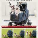 Dog Stroller for Large & Medium Dogs (20132 lbs), Pet Stroller for 2 Small Dogs, Extra Large Heavy Duty, Foldable & Ventilated, Pink or Navy