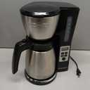 BLACK+DECKER 12 Cup Thermal Programmable Coffee Maker with Brew Strength and VORTEX Technology, Black/Steel, CM2046S