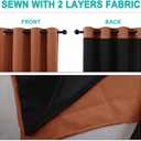 NICETOWN Full Shading Curtains for Windows, Super Heavy-Duty Black Lined Blackout Curtains for Bedroom, Privacy Assured Window Treatment (Burnt Orange, Pack of 2, 70 inches W x 95 inches L)