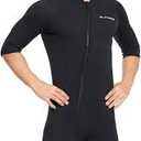 Layatone Womens 3mm Shorty Neoprene Wetsuit, Mens Full Body Front Zipper Wet Suits for Diving,Snorkeling Surfing Swimming Size XL