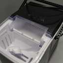 Sweetcrispy Countertop Ice Maker Machine, Portable Self-Cleaning Ice Machine with Ice Scoop, Basket and Handle, 9 Cubes in 6 Mins, 26.5lbs/24Hrs, 2 Sizes of Bullet Ice for Home Kitchen, Coal Black