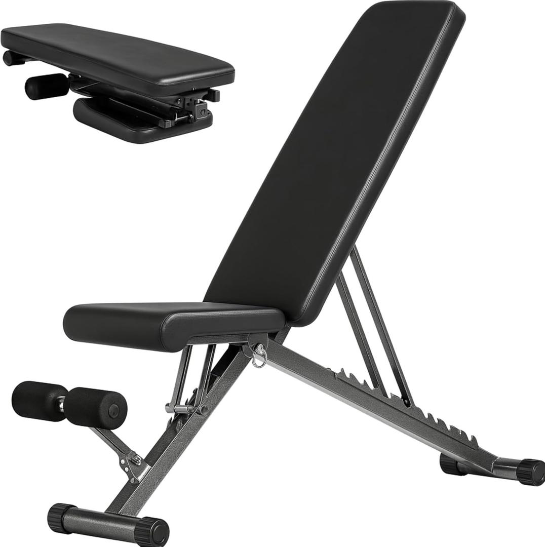 BARWING 2025 Upgraded Adjustable Weight Bench for Home Gym, 900LBS, 800LBS, 700LBS, Foldable Incline Workout Bench for Full Body Workout Easy Assembly