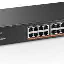 MokerLink 24 Port Gigabit PoE Switch, 2 Gigabit Ethernet Uplink, 2 Gigabit SFP, 400W IEEE802.3af/at, Rackmount Unmanaged Plug and Play Network Switch