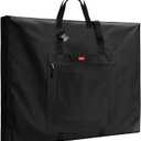 Nicpro Large Size Art Portfolio Case, Artist Portfolio Tote Bag with Leather Corners & Side Widening, Waterproof Storage Portfolio Folder with 3 Pockets for 24'' x 36'' Poster Canvas Sketching Drawing