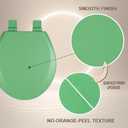 Toilet Seat, Slow Close, Soft Touch, Ultra-Smooth Matte Finish (No Orange-Peel Texture), Premium Moulded Wood, Quick Release, PIKLiDS (Green, Round)