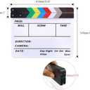 3 x Movie Film Video Clapboard irector's Cut Action Scene Clapper Board,Movie Theme Party Decorations - Black/Colorful, 11.8x10.6 inches (Acrylic Material)