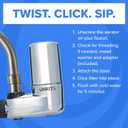 Brita Faucet Mount Water Filter System, Chrome, No-Wait Filtration, Easy Install, Multi-Use Tap Water Filter for Kitchens, Bathrooms & Small Spaces