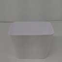 mDesign Plastic Small 3-Gallon Wastebasket, Trashcan Container Bin - for Bathroom, Bedroom, Kitchen, Home Office, Laundry Room - Holds Trash, Garbage, Waste - White