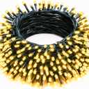 Christmas String Lights, 100 FT 300 LED String Lights Green Wire with Timer 8 Modes, Connectable Waterproof Decoration for Indoor Outdoor Xmas Trees Party Garden Wedding, Warm White