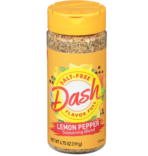 Dash Salt-Free Lemon Pepper Seasoning Blend, Kosher, 6.75 oz Shaker