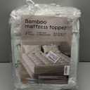 Ultra Soft King Size Mattress Topper - Viscose Made from Bamboo Pillow Top Mattress Pad for Back Pain Relief - Naturally Cooling for Hot Sleepers, Green