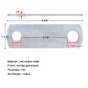 6 Pack Trailer Sandwich Plate for Brake Line Mounting and Trailer Frame Reinforcement, Hot-Dip Galvanized Steel