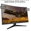ASUS TUF Gaming Series 5 32 1080P Curved Monitor (VG32VQM5AZ) - Full HD, 1500R, 240Hz, 0.5ms, Extreme Low Motion Blur Sync, FreeSync Premium, 120% sRGB, DisplayWidget