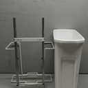 Knape & Vogt RS-PSW9-1-20-W 17 in. H x 8 in. W x D Steel in-Cabinet 20 Qt. Single White Pull Out Trash Can