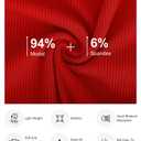 Popilush Shapewear Dress Built in Bra - Maxi Bodycon Dresses Mock Neck Sleeveless Summer Dress for Women Red, XS