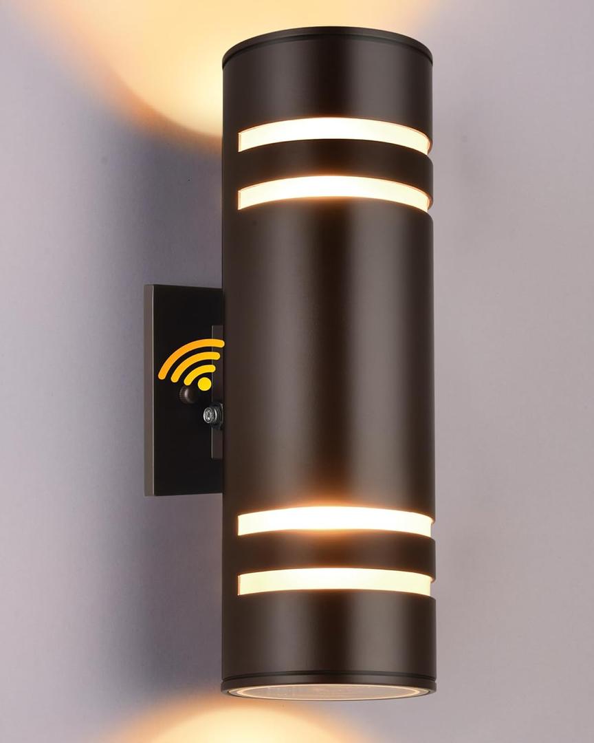 Housen Solutions Dusk to Dawn Outdoor Wall Lights, IP65 Waterproof Exterior Lighting Fixtures, Aluminum Outdoor Lights Fixture for Porch Patio, Oil Rubbed Bronze