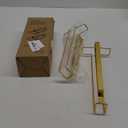 LINFIDITE Gold Under Cabinet Wine Glass Holder, 2 Pack, Space Saving, Easy Installation, Anti-Skid, Compact Design, Sturdy Materials, Affordable Gift