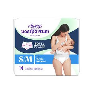 Always Discreet Postpartum Underwear,Small/Medium 
