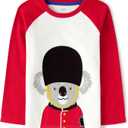 Gymboree Girls and Toddler Embroidered Graphic Long Sleeve T-Shirts (White)