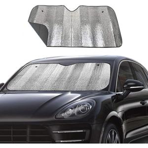 Big Ant Windshield Sun Shade UV Rays Sun Visor Shade,Auto Front Windshield Sunshade Car Folded Sun Shield Shade,Keeps Vehicle Cool - Black (55" x 27.5")