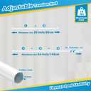 2pcs Tension Curtain Rod 33 to 56 inch No Drilling Spring Tension Rod Adjusting White Curtain Rod No Drilling Non-Slip Expandable Spring Loaded Curtain Tension Rods for Window, Doorway, Closet