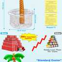 72" Inflatable Palm Tree Cooler, 200+ Drinks Super Large Capacity, Pool Party Decoration, Luau Party Decor, Beach Hawaiian Birthday Party Supplies Tropical Themed Summer Outdoor Drink Cooler