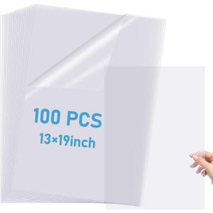 Timgle 13 x 19 Inch Waterproof Inkjet Transparency Film, 100 Sheets, 5 Mil