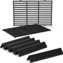 Spirit E310 Grill Parts for Weber Spirit, 17.5" Grill Grates 15.3" Flavorizer Bars for Weber Spirit 300 & GS4 Spirit II 300, Spirit E-310 E-315 Grills with Front Control Knobs for Weber 7638 7636