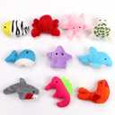 20pcs Different Cartoon Animal Finger Puppets Soft Velvet Dolls Props Toys Easter Basket Stuffers
