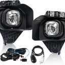 PIT66 Front Bumper Fog Light, Compatible with 2011-2016 Ford F250 F350 F450 F550 Super Duty Fog Lamps with Harness Clear Lens FO2592230 faros Antiniebla, Neblineros para Autos Delantero