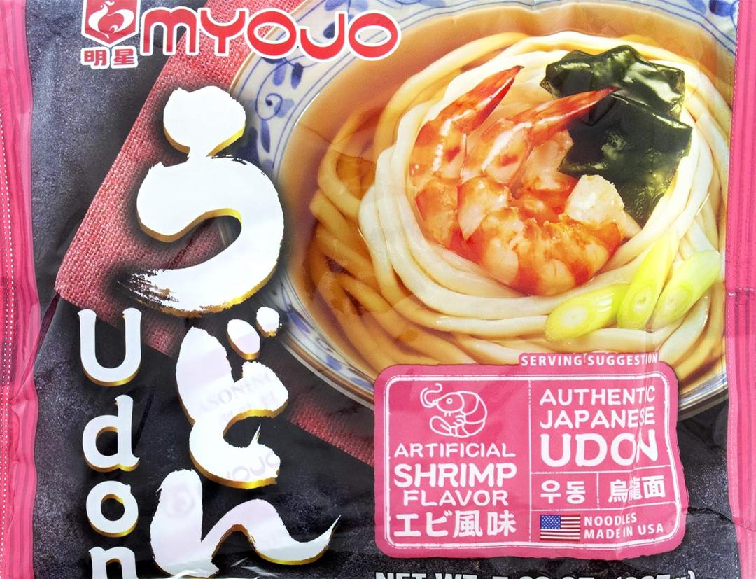 Myojo Udon Japanese Style Noodles with Soup Base, Shrimp Flavor, 7.23 Ounce (Pack of 15), Best By: 7/16/2025