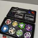 Battle Spinning Top Set with 12 Colorful Tops, Launchers and Accessories, Combat Game Collection