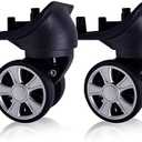 NUOZE Spinner Luggage Wheels Replacement for Suitcase, Wheels Parts Roller Suitcase Tourister Travel Trunk Caster Luggage Replacement Kit (Sliver- 2pcs)
