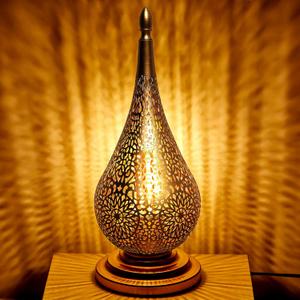 Baquler Moroccan Table Lamp Vintage Modern Decorations Desk Lights Metal Turkish Moroccan Bedside Vintage Nightstand Lamp for Bedroom & Living Room Home Decor