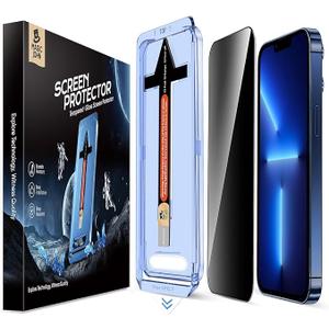 MAGIC JOHN 2 Pack for iPhone 13 Pro Max/iPhone 14 Plus 6.7 inch Privacy Glass Screen Protector, Auto Dust-Elimination Installation, Bubble Free, Easy Installation