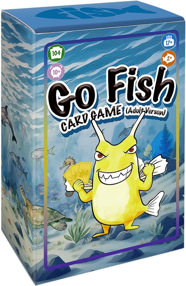 3 x Horrible Go Fish Card Game for Adults, 2+ Players, 104 Cards, Horrible Card Games for Grown Ups Party (Yellow)